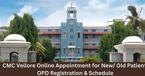 qmmc online appointment|CMC Vellore.